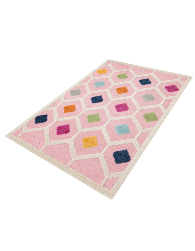Pink 4' x 6' Aruba Outdoor Rectangle Area Rug Weather Resistant for Patio, Deck, Terrace, Balcony, Porch for Sale at Rug Engine