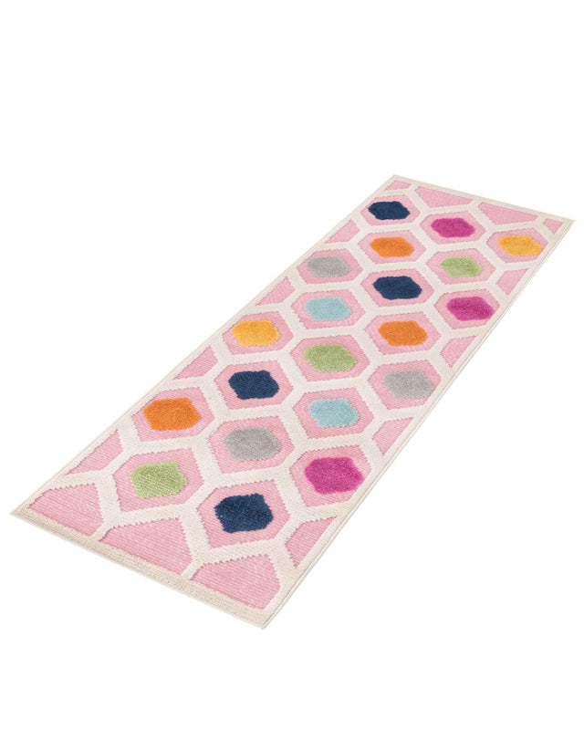 Pink 2' x 6' Aruba Outdoor Runner Area Rug Weather Resistant for Patio, Deck, Terrace, Balcony, Porch for Sale at Rug Engine