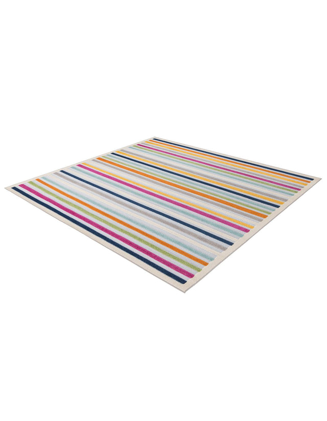 Gray 7' 10 x 7' 10 Aruba Outdoor Square Area Rug Weather Resistant for Patio, Deck, Terrace, Balcony, Porch for Sale at Rug Engine