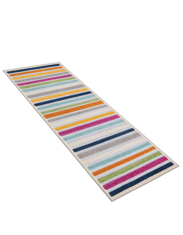 Gray 2' x 6' Aruba Outdoor Runner Area Rug Weather Resistant for Patio, Deck, Terrace, Balcony, Porch for Sale at Rug Engine