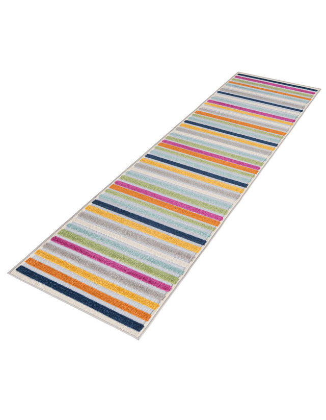 Gray 2' x 10' Aruba Outdoor Runner Area Rug Weather Resistant for Patio, Deck, Terrace, Balcony, Porch for Sale at Rug Engine