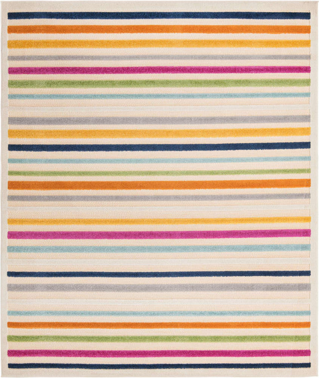 Beige 7' 10 x 10' Aruba Outdoor Rectangle Area Rug Weather Resistant for Patio, Deck, Terrace, Balcony, Porch for Sale at Rug Engine