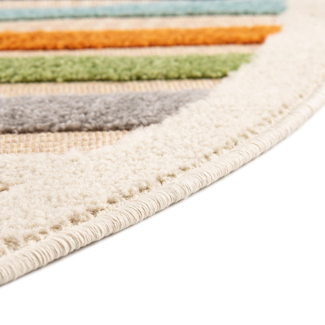 Beige 3' 3 x 3' 3 Aruba Outdoor Round Area Rug Weather Resistant for Patio, Deck, Terrace, Balcony, Porch for Sale at Rug Engine