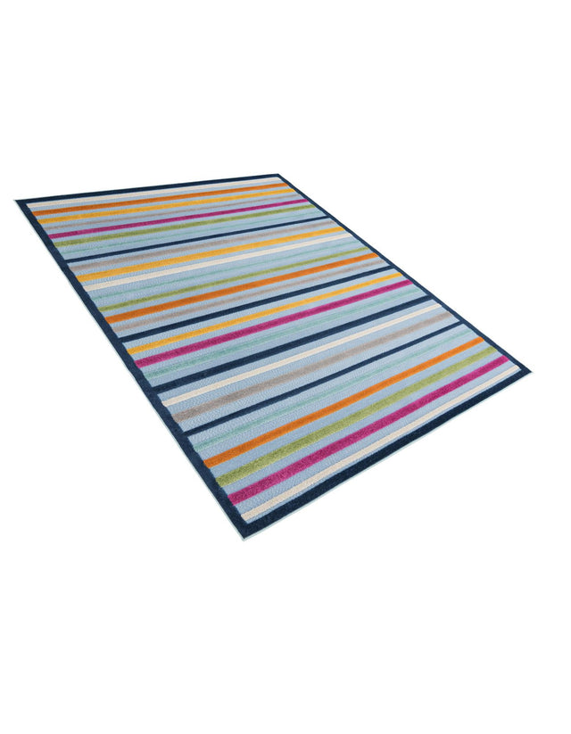 Blue 7' x 10' Aruba Outdoor Rectangle Area Rug Weather Resistant for Patio, Deck, Terrace, Balcony, Porch for Sale at Rug Engine