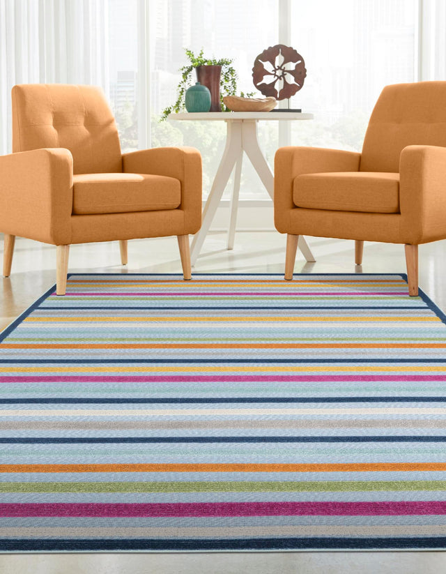 Blue 4' x 6' Aruba Outdoor Rectangle Area Rug Weather Resistant for Patio, Deck, Terrace, Balcony, Porch for Sale at Rug Engine