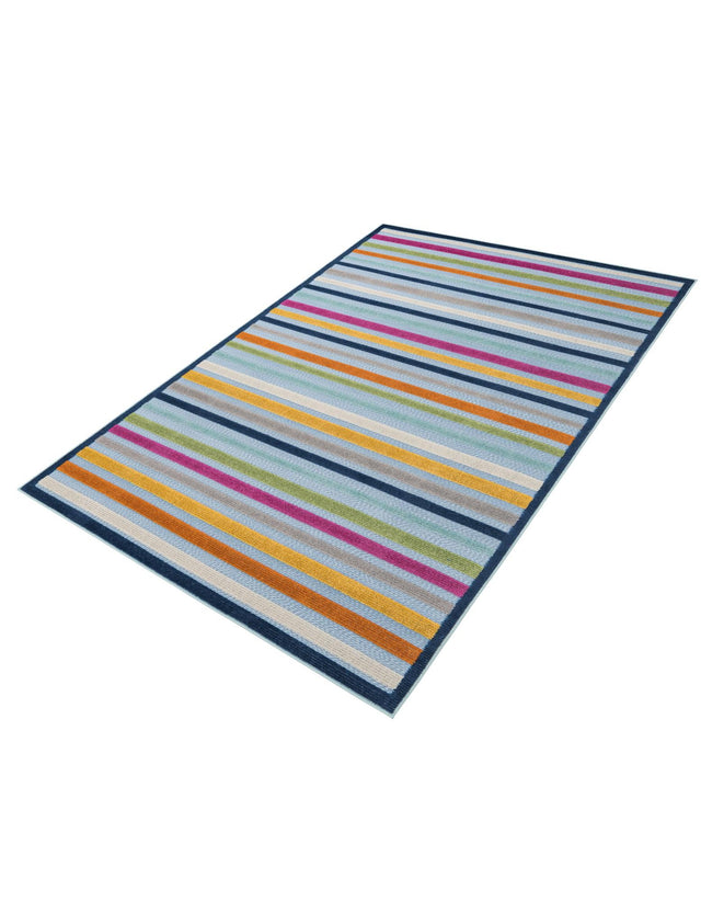 Blue 5' 3 x 8' Aruba Outdoor Rectangle Area Rug Weather Resistant for Patio, Deck, Terrace, Balcony, Porch for Sale at Rug Engine