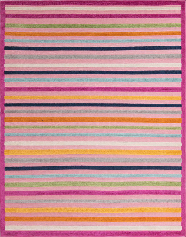 Pink 9' x 12' Aruba Outdoor Rectangle Area Rug Weather Resistant for Patio, Deck, Terrace, Balcony, Porch for Sale at Rug Engine