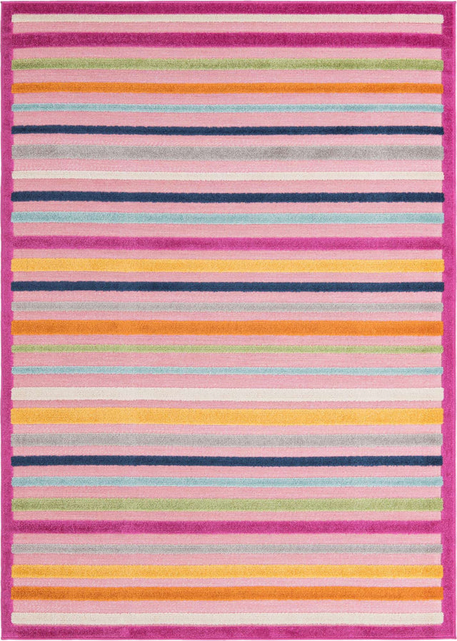 Pink 6' x 9' Aruba Outdoor Rectangle Area Rug Weather Resistant for Patio, Deck, Terrace, Balcony, Porch for Sale at Rug Engine