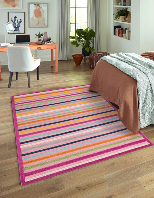 Pink 2' x 3' Aruba Outdoor Rectangle Area Rug Weather Resistant for Patio, Deck, Terrace, Balcony, Porch for Sale at Rug Engine