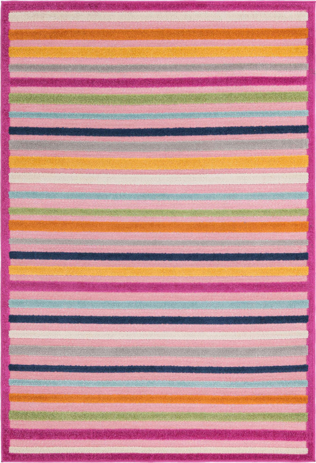 Pink 5' 3 x 8' Aruba Outdoor Rectangle Area Rug Weather Resistant for Patio, Deck, Terrace, Balcony, Porch for Sale at Rug Engine