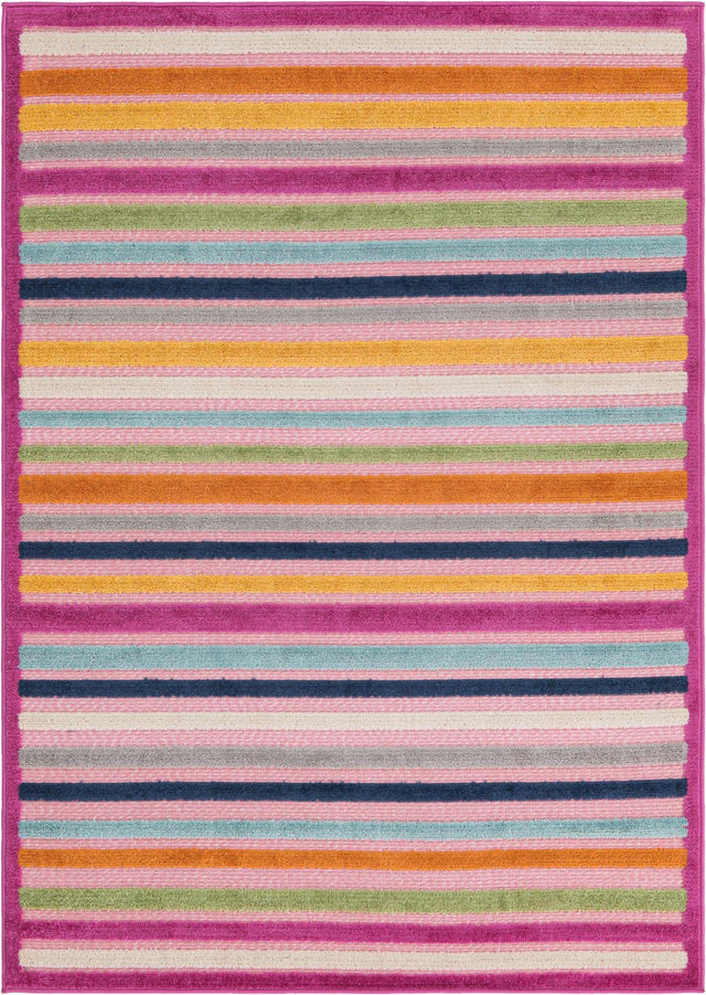 Pink 4' x 6' Aruba Outdoor Rectangle Area Rug Weather Resistant for Patio, Deck, Terrace, Balcony, Porch for Sale at Rug Engine