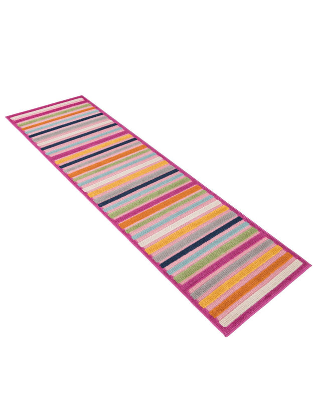 Pink 2' x 8' Aruba Outdoor Runner Area Rug Weather Resistant for Patio, Deck, Terrace, Balcony, Porch for Sale at Rug Engine