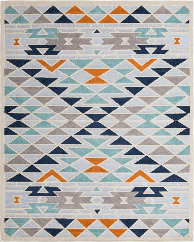 Gray 9' x 12' Aruba Outdoor Rectangle Area Rug Weather Resistant for Patio, Deck, Terrace, Balcony, Porch for Sale at Rug Engine