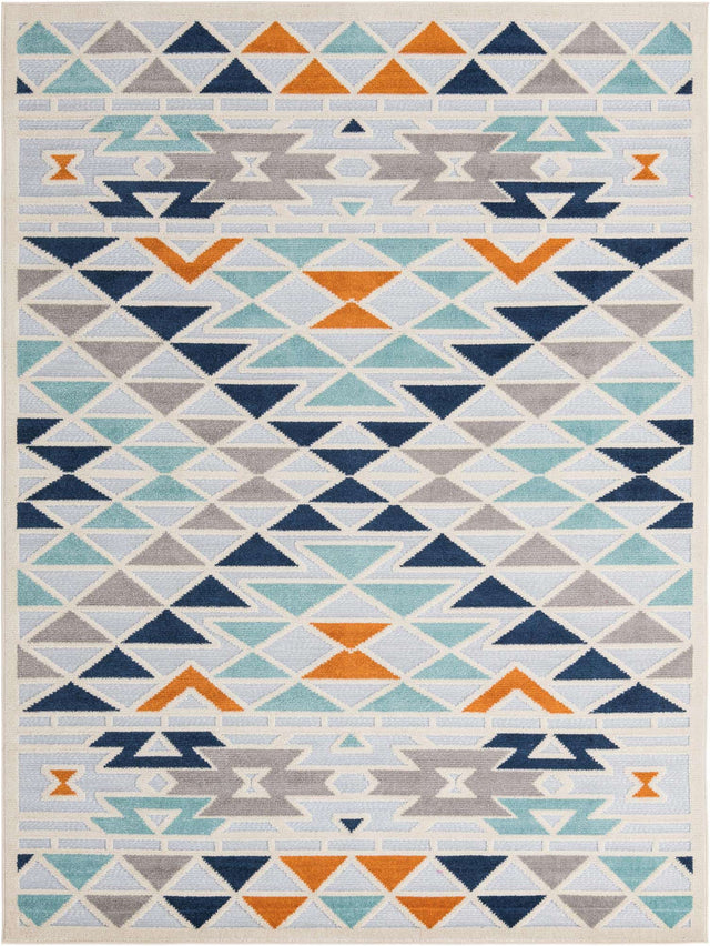 Gray 7' x 10' Aruba Outdoor Rectangle Area Rug Weather Resistant for Patio, Deck, Terrace, Balcony, Porch for Sale at Rug Engine