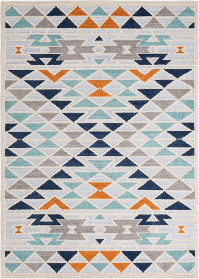 Gray 6' x 9' Aruba Outdoor Rectangle Area Rug Weather Resistant for Patio, Deck, Terrace, Balcony, Porch for Sale at Rug Engine
