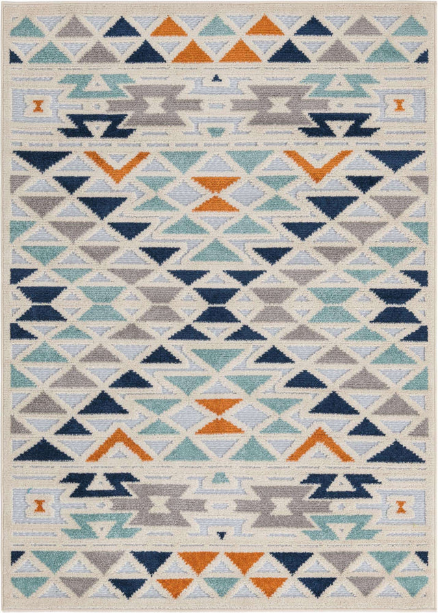 Gray 4' x 6' Aruba Outdoor Rectangle Area Rug Weather Resistant for Patio, Deck, Terrace, Balcony, Porch for Sale at Rug Engine