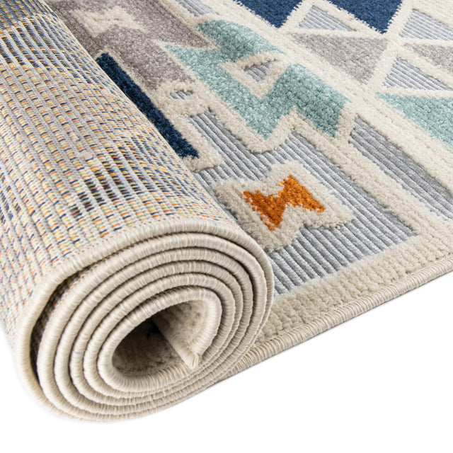 Gray 5' 3 x 5' 3 Aruba Outdoor Round Area Rug Weather Resistant for Patio, Deck, Terrace, Balcony, Porch for Sale at Rug Engine