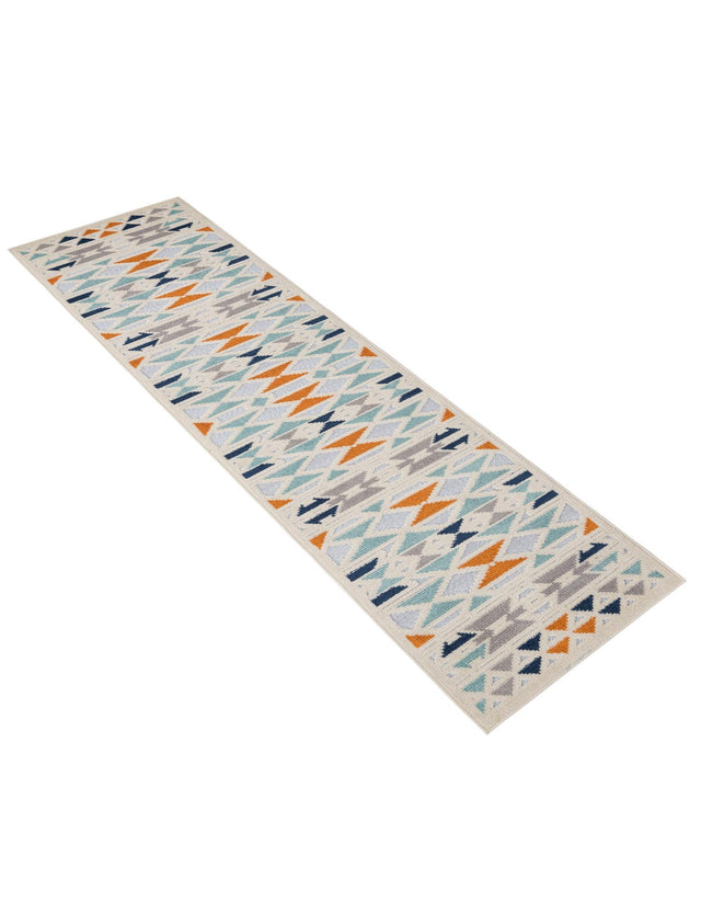Gray 2' x 10' Aruba Outdoor Runner Area Rug Weather Resistant for Patio, Deck, Terrace, Balcony, Porch for Sale at Rug Engine