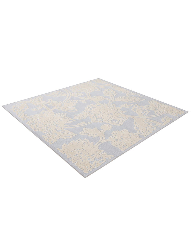 Gray 7' 10 x 7' 10 Aruba Outdoor Square Area Rug Weather Resistant for Patio, Deck, Terrace, Balcony, Porch for Sale at Rug Engine