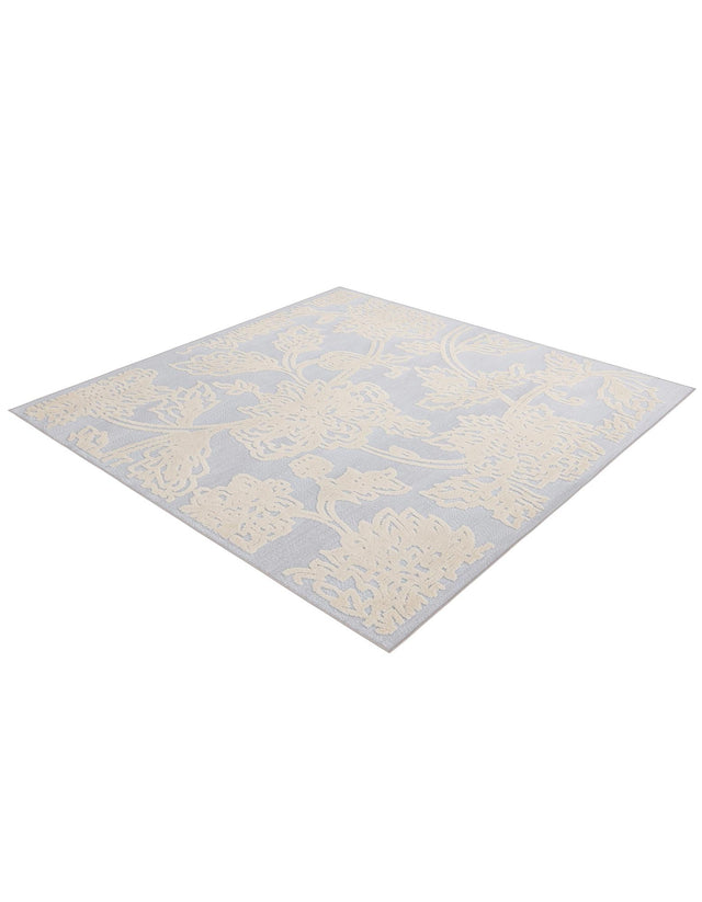 Gray 7' 10 x 7' 10 Aruba Outdoor Square Area Rug Weather Resistant for Patio, Deck, Terrace, Balcony, Porch for Sale at Rug Engine