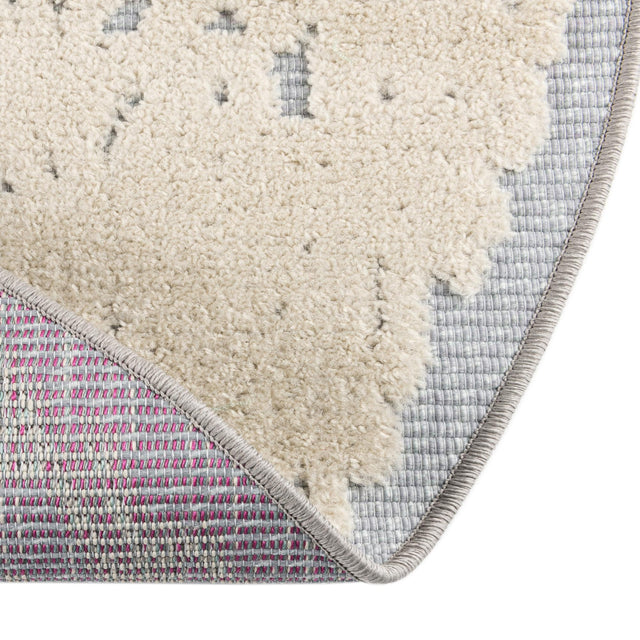 Gray 5' 3 x 5' 3 Aruba Outdoor Round Area Rug Weather Resistant for Patio, Deck, Terrace, Balcony, Porch for Sale at Rug Engine