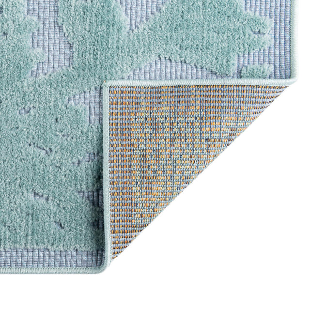 Navy Blue 2' x 10' Aruba Outdoor Runner Area Rug Weather Resistant for Patio, Deck, Terrace, Balcony, Porch for Sale at Rug Engine