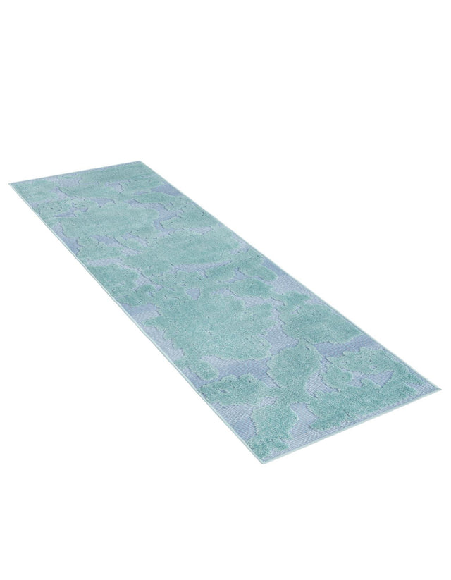 Navy Blue 2' x 8' Aruba Outdoor Runner Area Rug Weather Resistant for Patio, Deck, Terrace, Balcony, Porch for Sale at Rug Engine