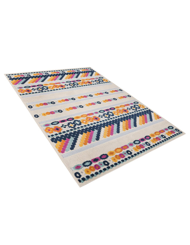 Gray 5' 3 x 8' Aruba Outdoor Rectangle Area Rug Weather Resistant for Patio, Deck, Terrace, Balcony, Porch for Sale at Rug Engine