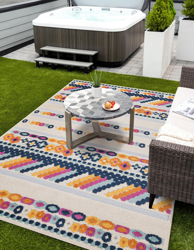Gray 2' x 3' Aruba Outdoor Rectangle Area Rug Weather Resistant for Patio, Deck, Terrace, Balcony, Porch for Sale at Rug Engine