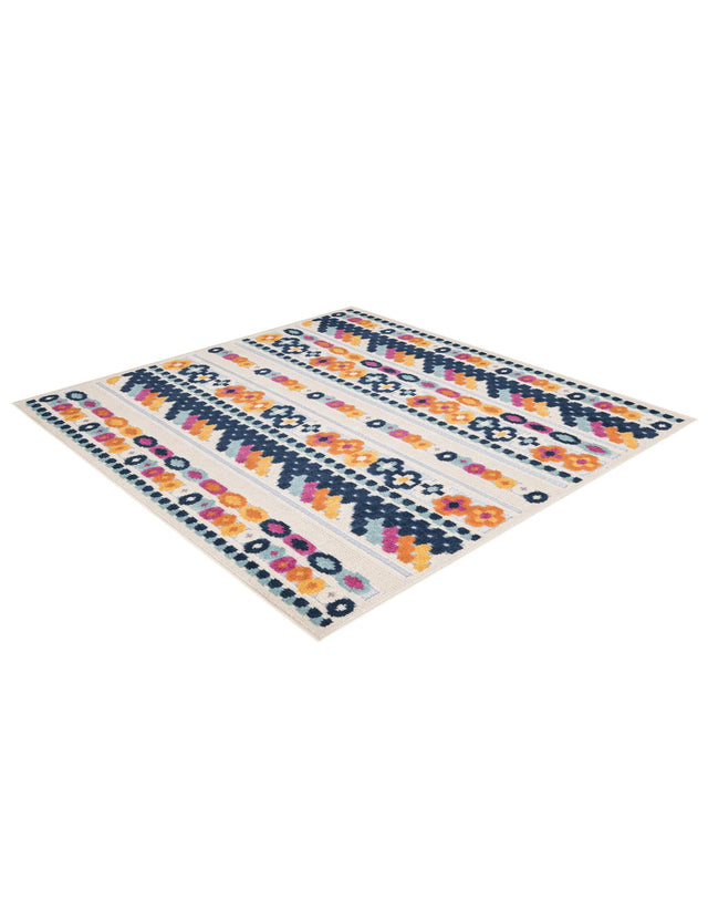 Gray 5' 3 x 5' 3 Aruba Outdoor Square Area Rug Weather Resistant for Patio, Deck, Terrace, Balcony, Porch for Sale at Rug Engine