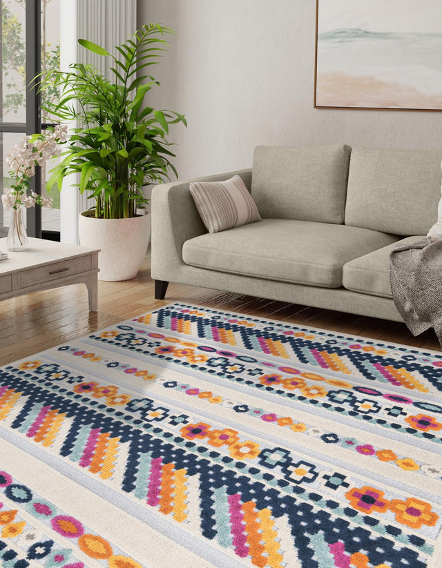 Gray 5' 3 x 5' 3 Aruba Outdoor Square Area Rug Weather Resistant for Patio, Deck, Terrace, Balcony, Porch for Sale at Rug Engine