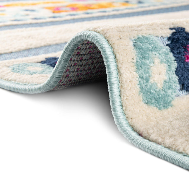 Blue 7' x 10' Aruba Outdoor Rectangle Area Rug Weather Resistant for Patio, Deck, Terrace, Balcony, Porch for Sale at Rug Engine