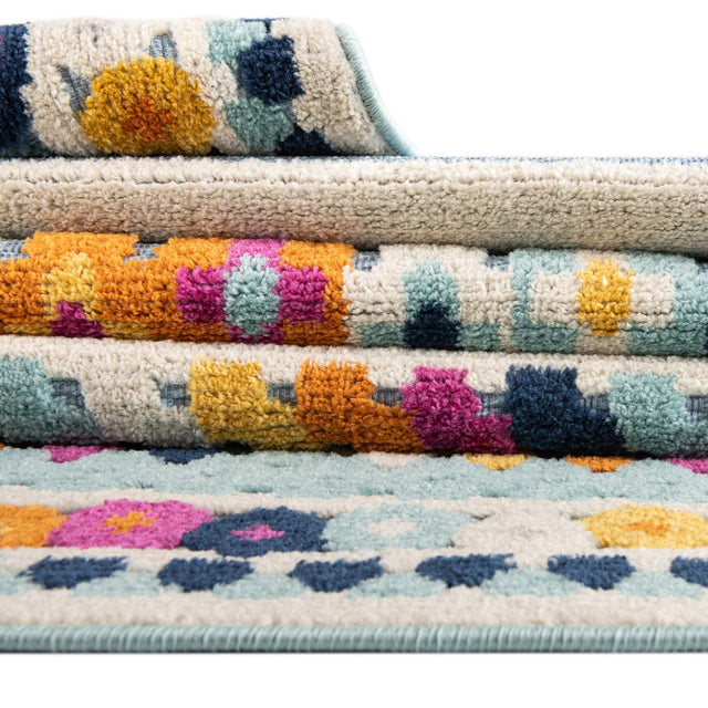 Blue 9' x 12' Aruba Outdoor Rectangle Area Rug Weather Resistant for Patio, Deck, Terrace, Balcony, Porch for Sale at Rug Engine