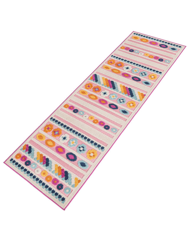 Pink 2' x 8' Aruba Outdoor Runner Area Rug Weather Resistant for Patio, Deck, Terrace, Balcony, Porch for Sale at Rug Engine