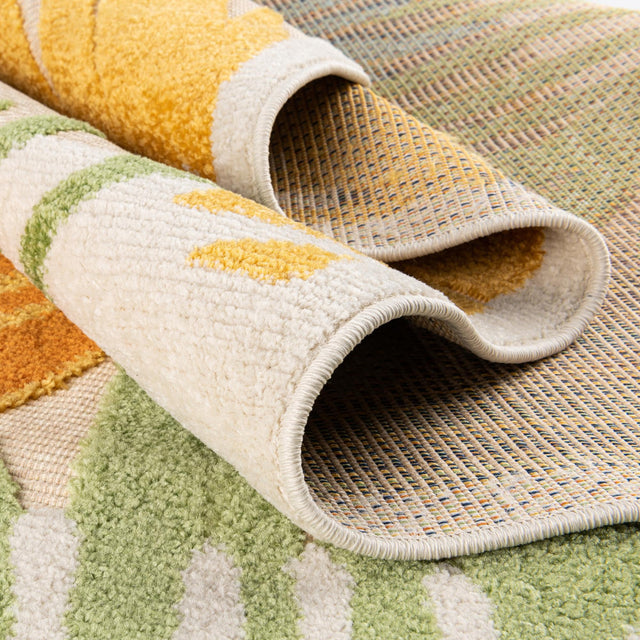 Beige 2' x 10' Aruba Outdoor Runner Area Rug Weather Resistant for Patio, Deck, Terrace, Balcony, Porch for Sale at Rug Engine