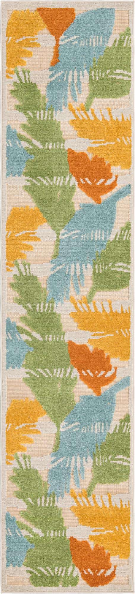 Beige 2' x 10' Aruba Outdoor Runner Area Rug Weather Resistant for Patio, Deck, Terrace, Balcony, Porch for Sale at Rug Engine