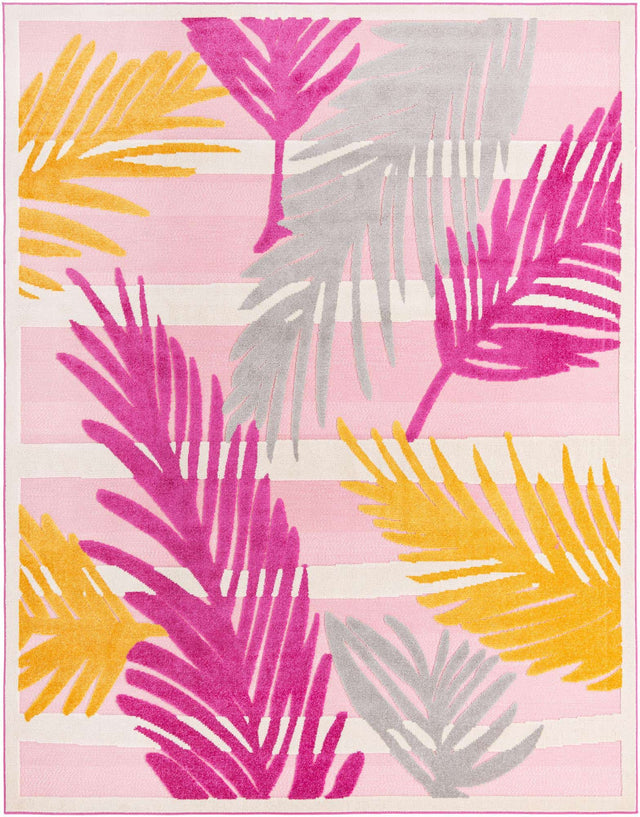 Pink 9' x 12' Aruba Outdoor Rectangle Area Rug Weather Resistant for Patio, Deck, Terrace, Balcony, Porch for Sale at Rug Engine