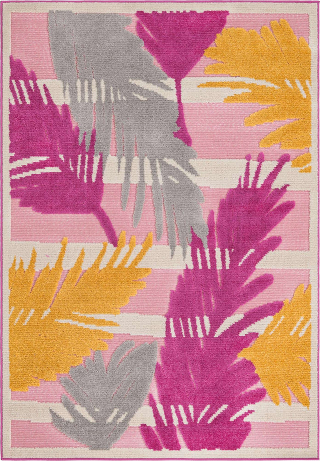 Pink 4' x 6' Aruba Outdoor Rectangle Area Rug Weather Resistant for Patio, Deck, Terrace, Balcony, Porch for Sale at Rug Engine