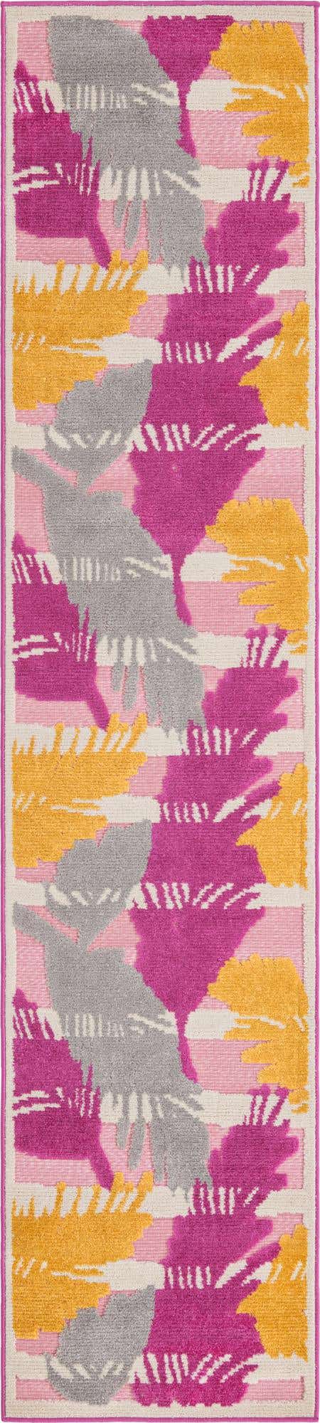 Pink 2' x 10' Aruba Outdoor Runner Area Rug Weather Resistant for Patio, Deck, Terrace, Balcony, Porch for Sale at Rug Engine