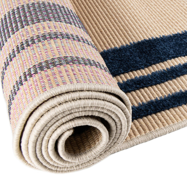Beige 5' 3 x 5' 3 Aruba Outdoor Round Area Rug Weather Resistant for Patio, Deck, Terrace, Balcony, Porch for Sale at Rug Engine