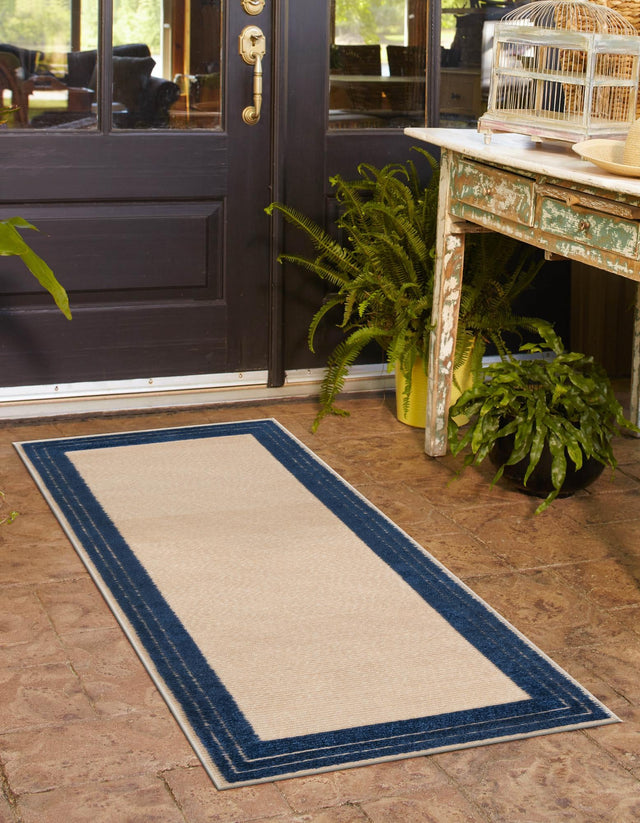 Beige 2' x 6' Aruba Outdoor Runner Area Rug Weather Resistant for Patio, Deck, Terrace, Balcony, Porch for Sale at Rug Engine