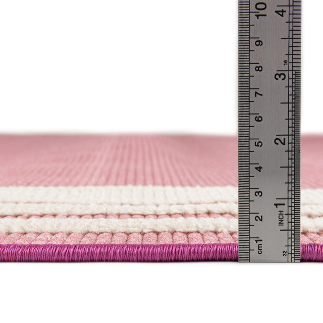 Pink 9' x 12' Aruba Outdoor Rectangle Area Rug Weather Resistant for Patio, Deck, Terrace, Balcony, Porch for Sale at Rug Engine