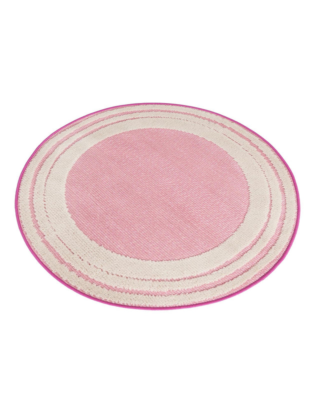 Pink 3' 3 x 3' 3 Aruba Outdoor Round Area Rug Weather Resistant for Patio, Deck, Terrace, Balcony, Porch for Sale at Rug Engine