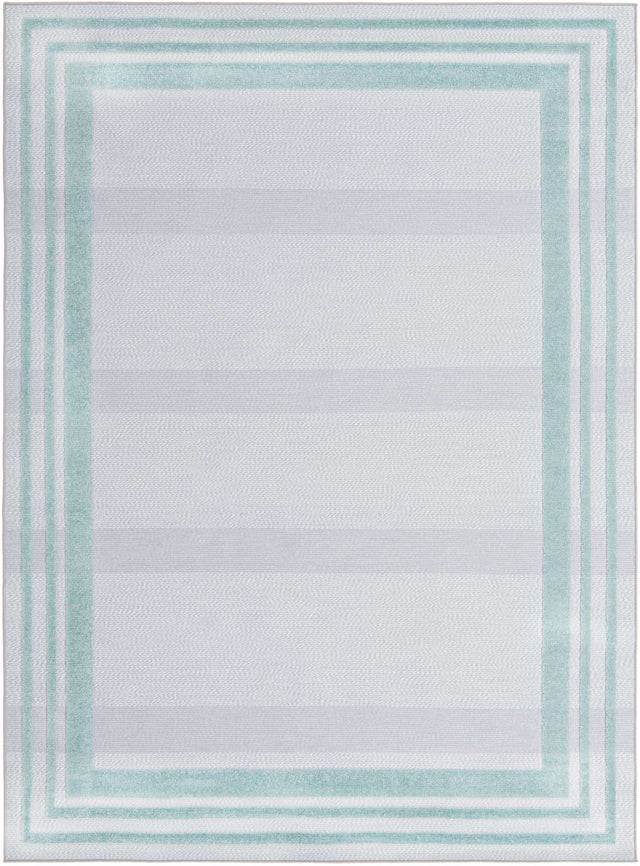 Gray Teal 7' x 10' Aruba Outdoor Rectangle Area Rug Weather Resistant for Patio, Deck, Terrace, Balcony, Porch for Sale at Rug Engine