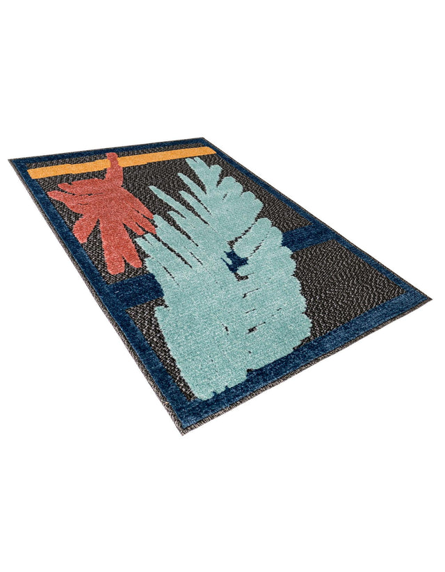 Charcoal 2' x 3' Belize Outdoor Rectangle Area Rug Weather Resistant for Patio, Deck, Terrace, Balcony, Porch 100% Polypropylene Colorful Fun Coastal Modern Carpet for Outside for Sale at Rug Engine