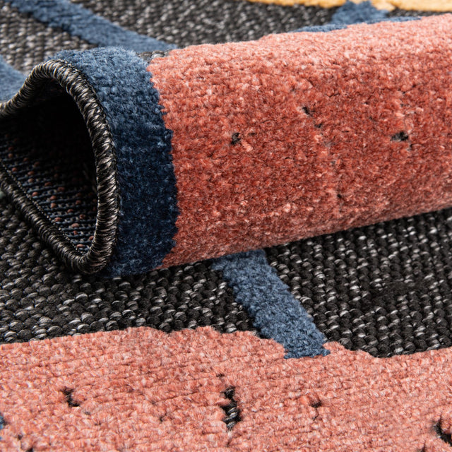 Charcoal 2' x 3' Belize Outdoor Rectangle Area Rug Weather Resistant for Patio, Deck, Terrace, Balcony, Porch 100% Polypropylene Colorful Fun Coastal Modern Carpet for Outside for Sale at Rug Engine