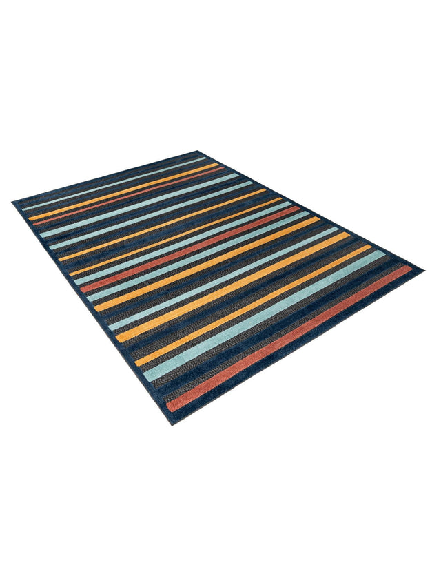 Charcoal 7' 10 x 10' Belize Outdoor Rectangle Area Rug Weather Resistant for Patio, Deck, Terrace, Balcony, Porch 100% Polypropylene Colorful Fun Coastal Modern Carpet for Outside for Sale at Rug Engine