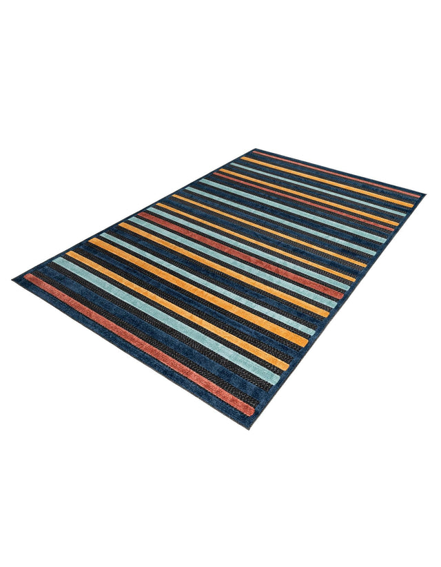 Charcoal 6' x 9' Belize Outdoor Rectangle Area Rug Weather Resistant for Patio, Deck, Terrace, Balcony, Porch 100% Polypropylene Colorful Fun Coastal Modern Carpet for Outside for Sale at Rug Engine