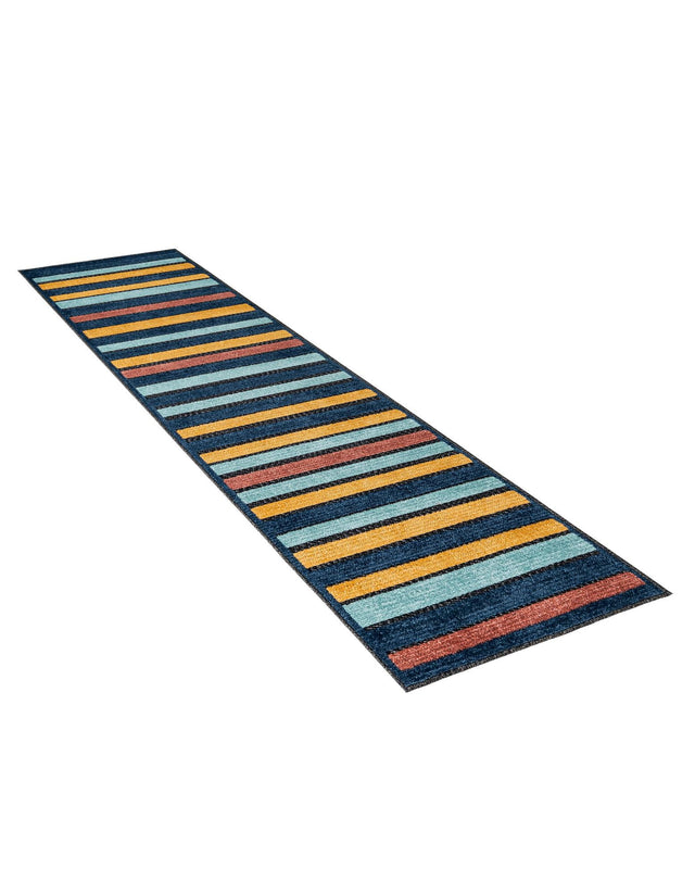 Charcoal 2' x 6' Belize Outdoor Runner Area Rug Weather Resistant for Patio, Deck, Terrace, Balcony, Porch 100% Polypropylene Colorful Fun Coastal Modern Carpet for Outside for Sale at Rug Engine