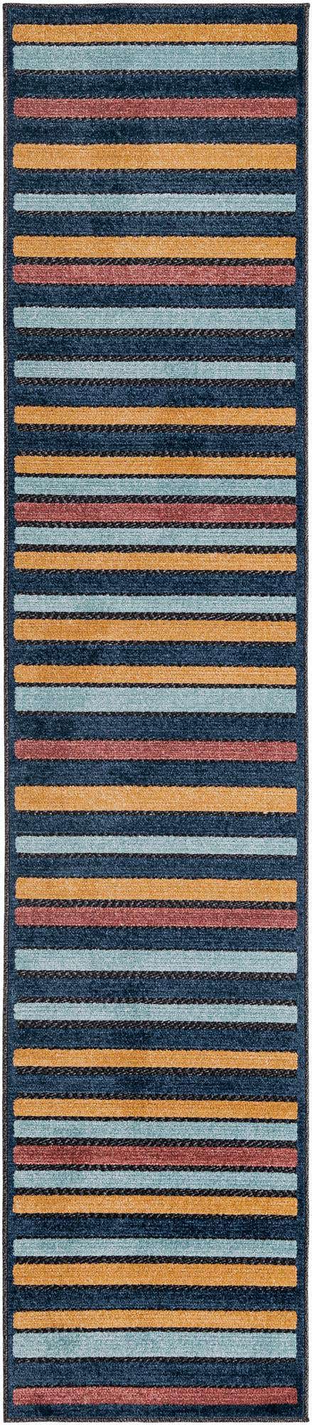 Charcoal 2' x 10' Belize Outdoor Runner Area Rug Weather Resistant for Patio, Deck, Terrace, Balcony, Porch 100% Polypropylene Colorful Fun Coastal Modern Carpet for Outside for Sale at Rug Engine